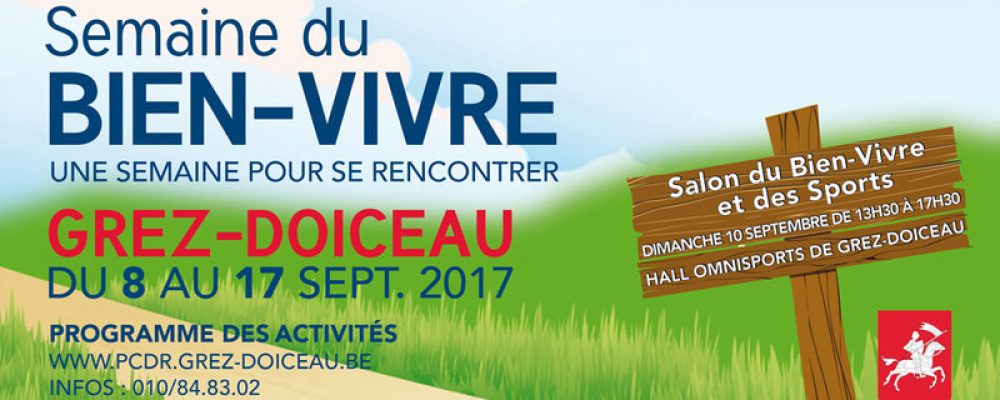 La semaine bien-vivre à Grez-Doiceau débute de 8 septembre